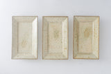Miyagi Pottery Rectangle Plate White Glaze
