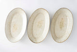 Miyagi Pottery Oval L White Glaze