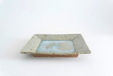 Miyagi Pottery Square Plate L Blue Glaze