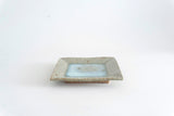 Miyagi Pottery Square Plate M Blue Glaze