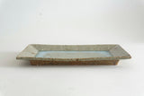 Miyagi Pottery Rectangle Plate Blue Glaze
