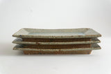Miyagi Pottery Rectangle Plate Blue Glaze