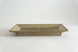 Miyagi Pottery Rectangle Plate Ash Glaze