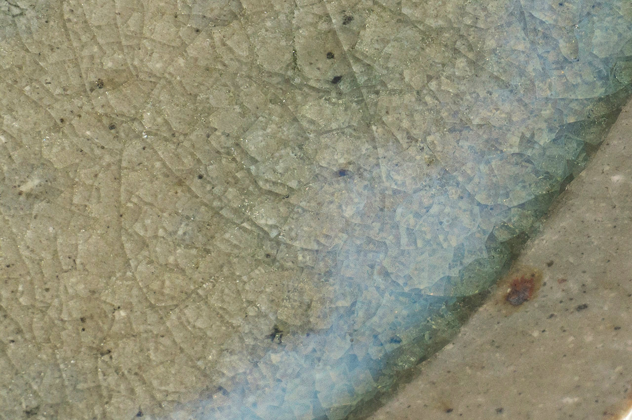 Miyagi Pottery Rectangle Plate Blue Glaze