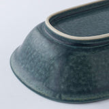 YM Oval Gratin Plate S "Kosui" (Lake Blue)