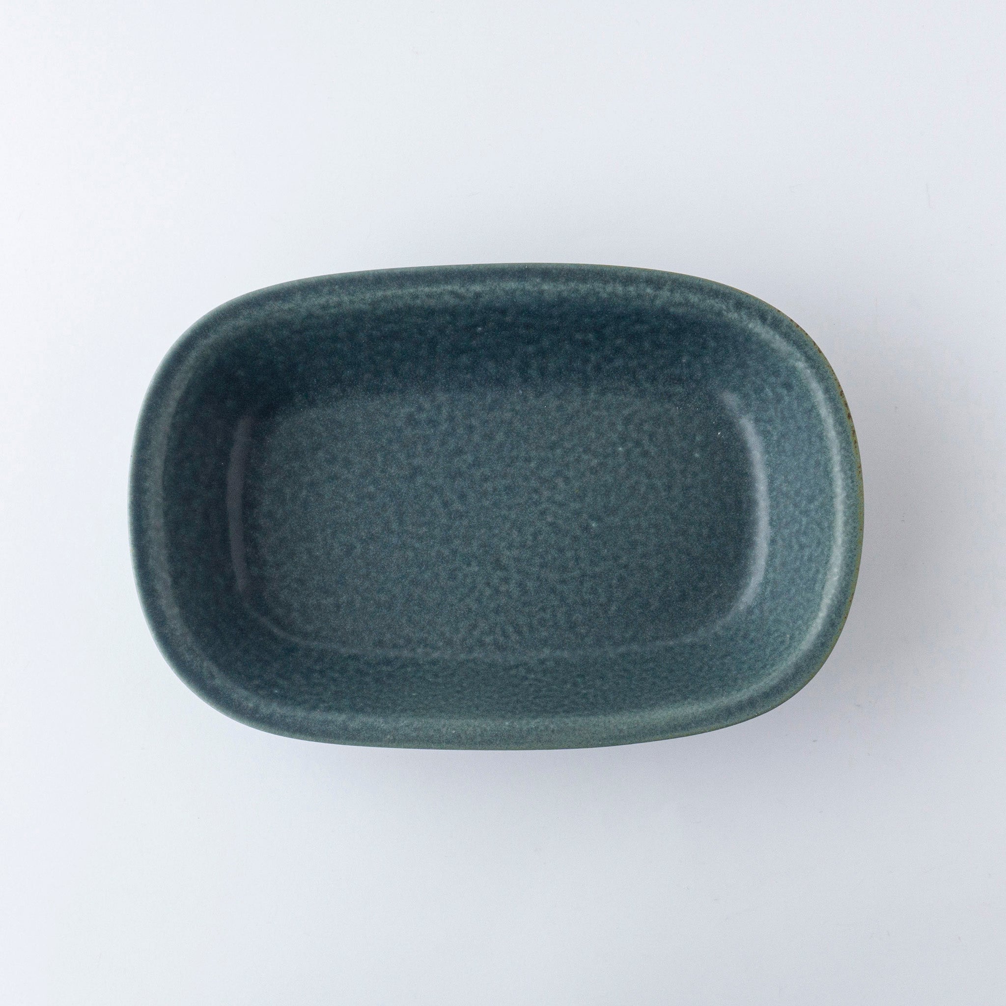 YM Oval Gratin Plate S "Kosui" (Lake Blue)