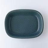 YM Oval Gratin Plate L OV300 "Kosui" (Lake Blue)