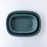 YM Oval Gratin Plate L OV300 "Kosui" (Lake Blue)