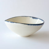 Almond Bowl M Blue Rim