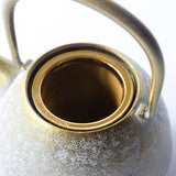 Kukan Chuzo / Egg Cast Iron Teapot M champagne (platinum gold color) with wooden box