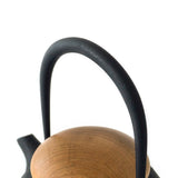 Kukan Chuzo / Egg Cast Iron Teapot S Black wooden lid