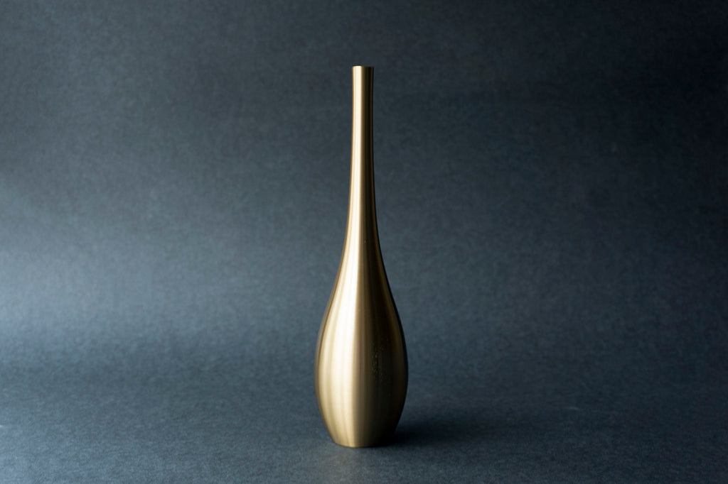能作 そろり(曽呂利) 真鍮製 L (Sとセットで900円引き) - 花瓶