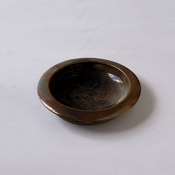 ●25-YT100 Yohen Black Karatsu Plate