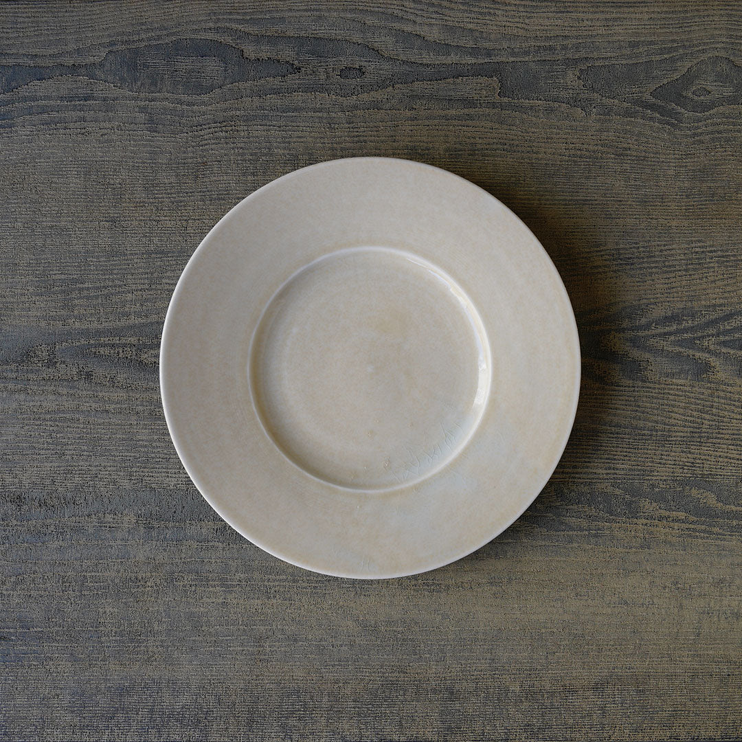 Yuichi Murakami - Rice-Colored Celadon Large Rim Plate, 22cm