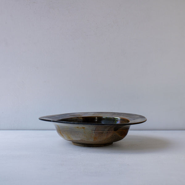 ●25-YT128 Yohen Black Karatsu Plate