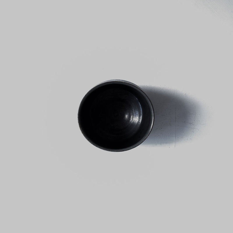 ●25-YT134 Black Karatsu Matcha Bowl