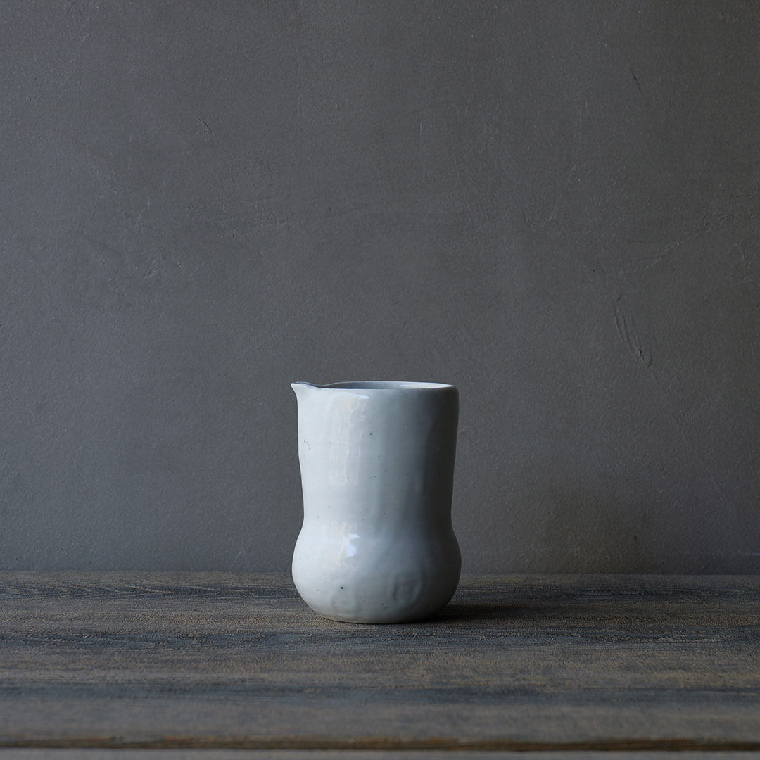●24-TS 16 Tomoko Sakai - White Porcelain Tea Pitcher