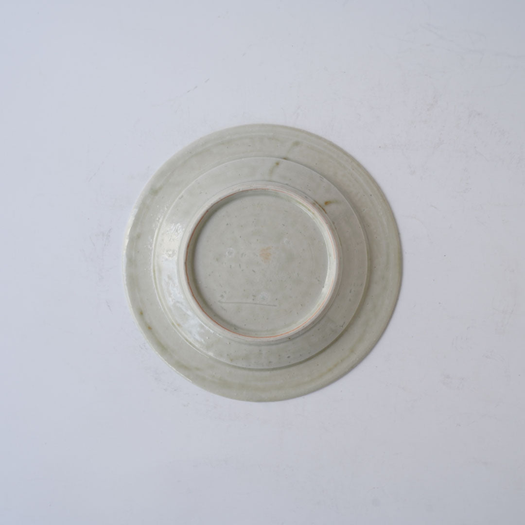 23-19 Shingo Oka Green Glaze 18cm Plate