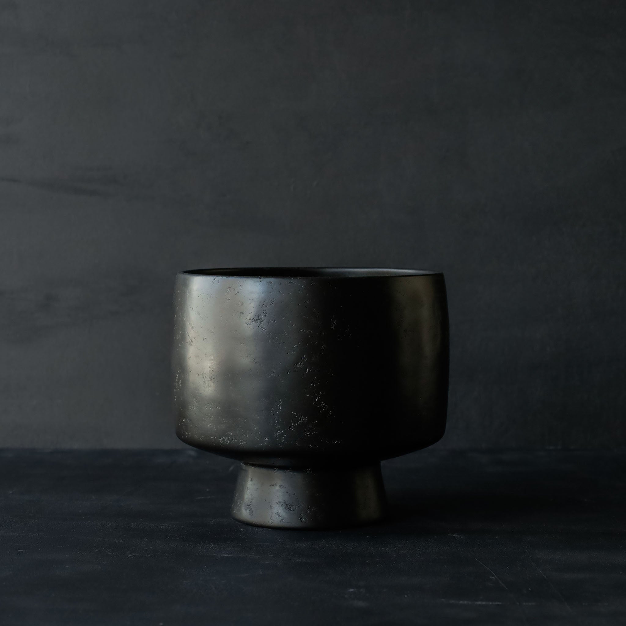 26-AS-21  Takaashi-wan (High-footed Large Bowl) – Black