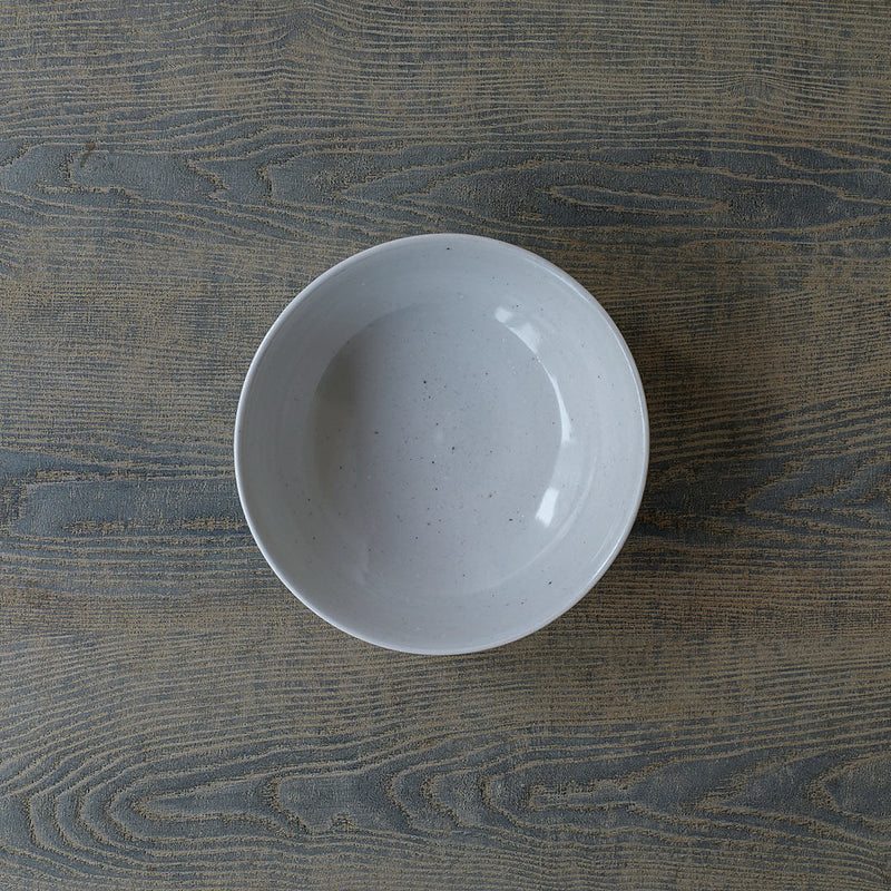 ●24-TS 22 Tomoko Sakai - White Porcelain Round Bowl (165mm)