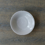 ●24-TS 23 Tomoko Sakai - White Porcelain Six-Petaled Bowl (195mm)