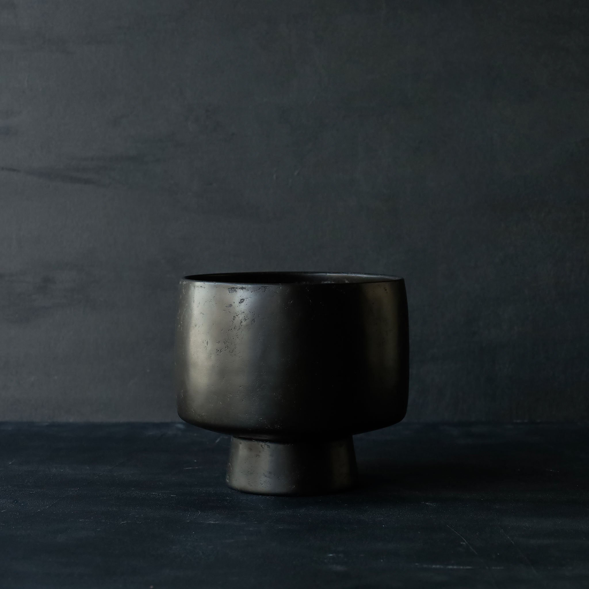 26-AS-24  Takaashi-wan (High-footed Small Bowl) – Black