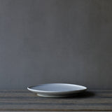 ●24-TS 25 Tomoko Sakai - White Porcelain Plate with Edged Rim (250mm)