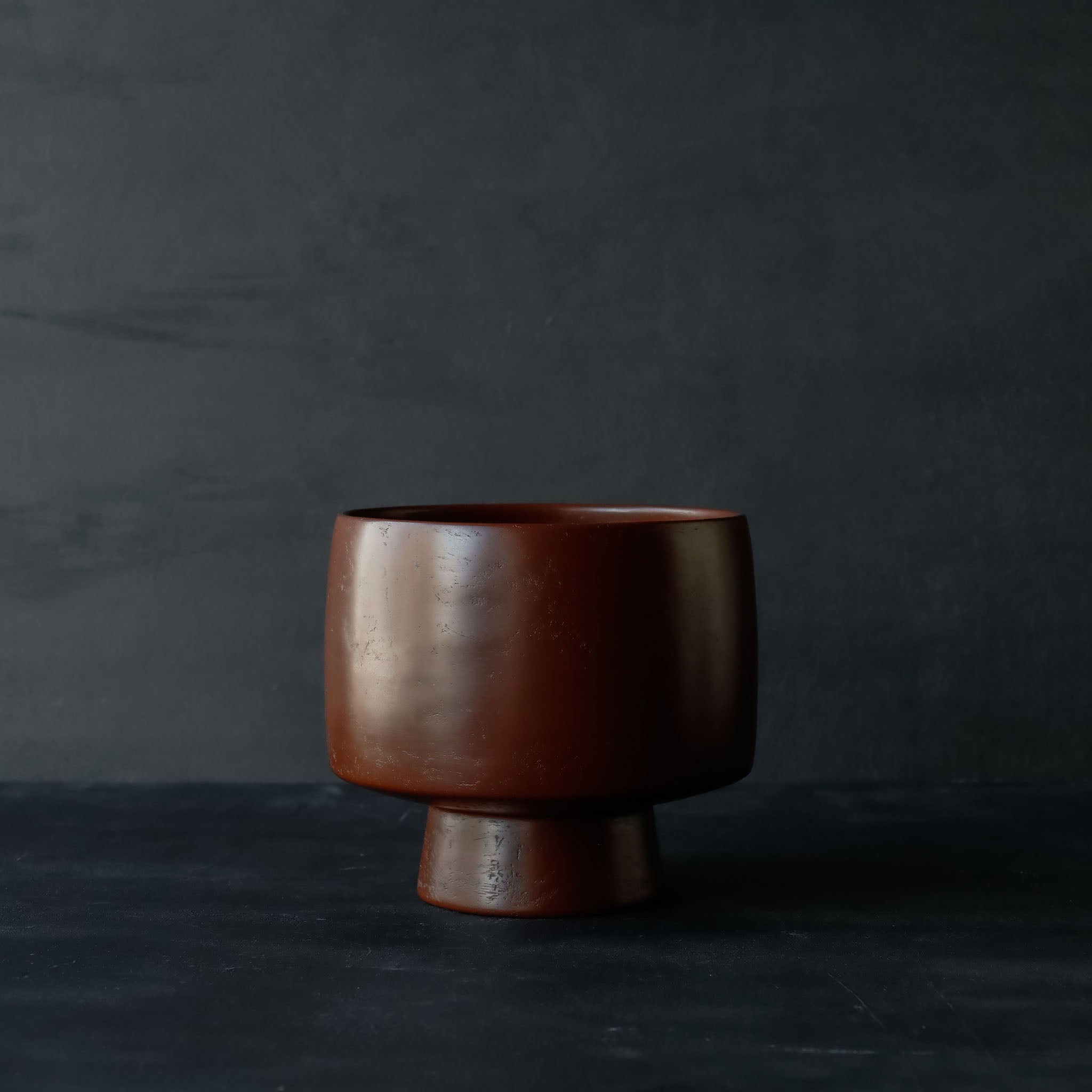 26-AS-25  Takaashi-wan (High-footed Small Bowl) – Red