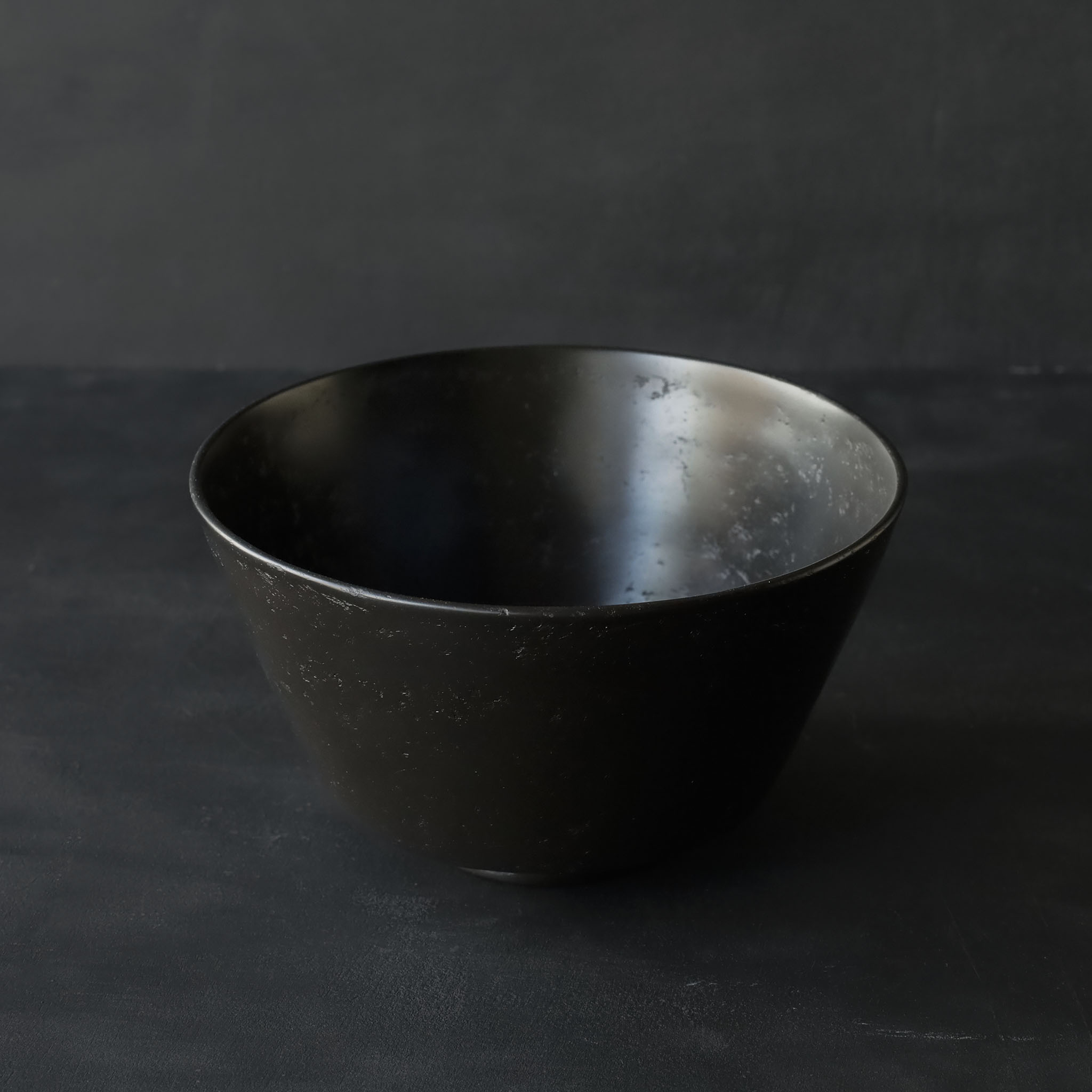 26-AS-19  Asagao-wan (Morning Glory-shaped Bowl) – Black