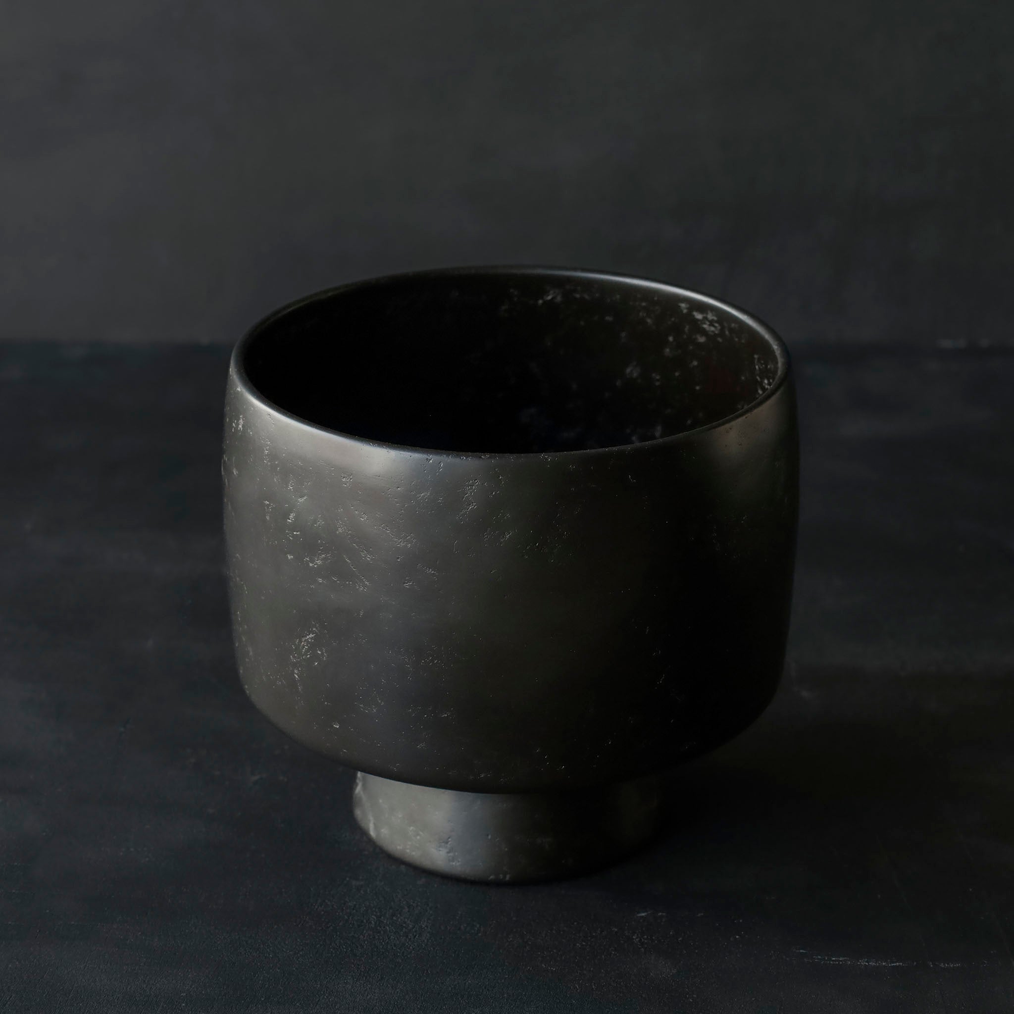 26-AS-21  Takaashi-wan (High-footed Large Bowl) – Black