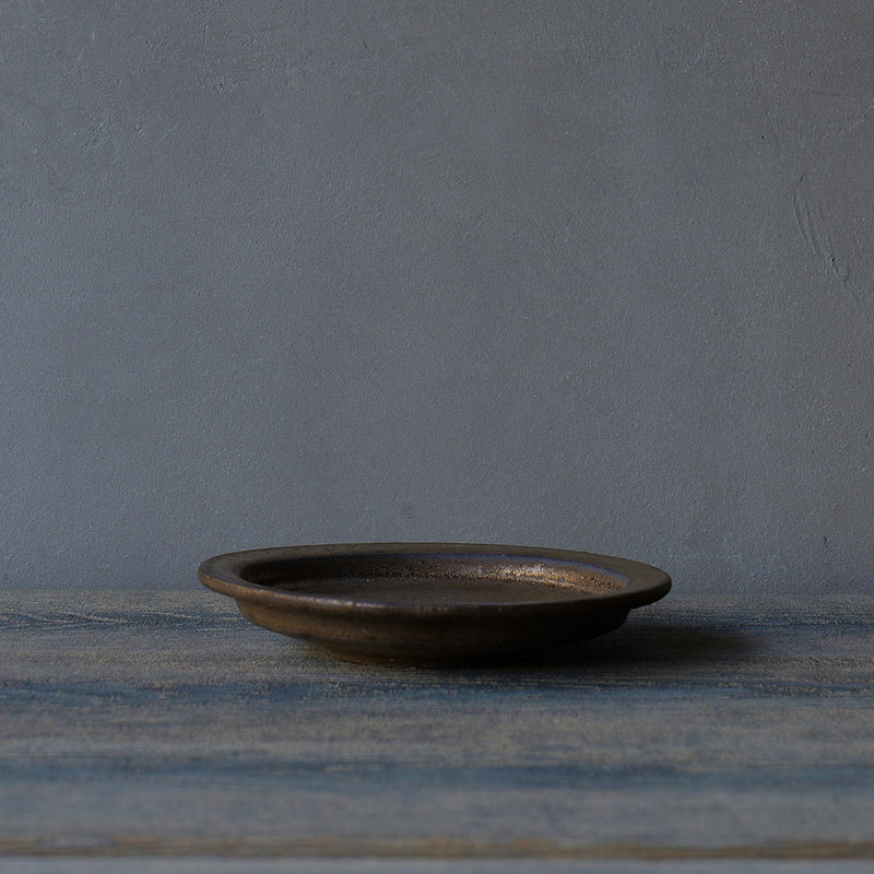 ●24-MS 3 Michikazu Sakai - Manganese Glaze Small Plate