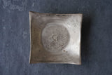 ●23-YI-30 Origami Square Plate Silver Shell