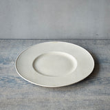 ●25-AF-33 たたらリム皿（大） 灰