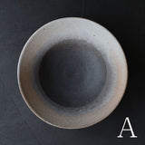 ●24-GN 35 Melted Finish Charcoal 21cm Rimmed Bowl