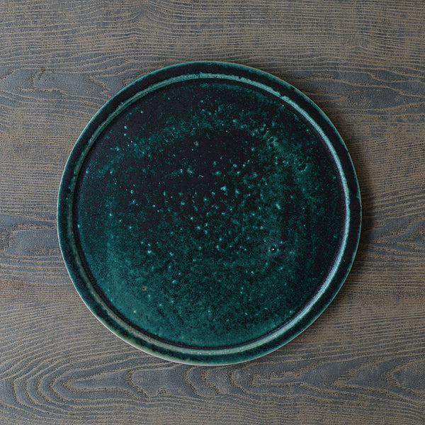 ●24-MS 39 Michikazu Sakai - Oribe Glaze Plate