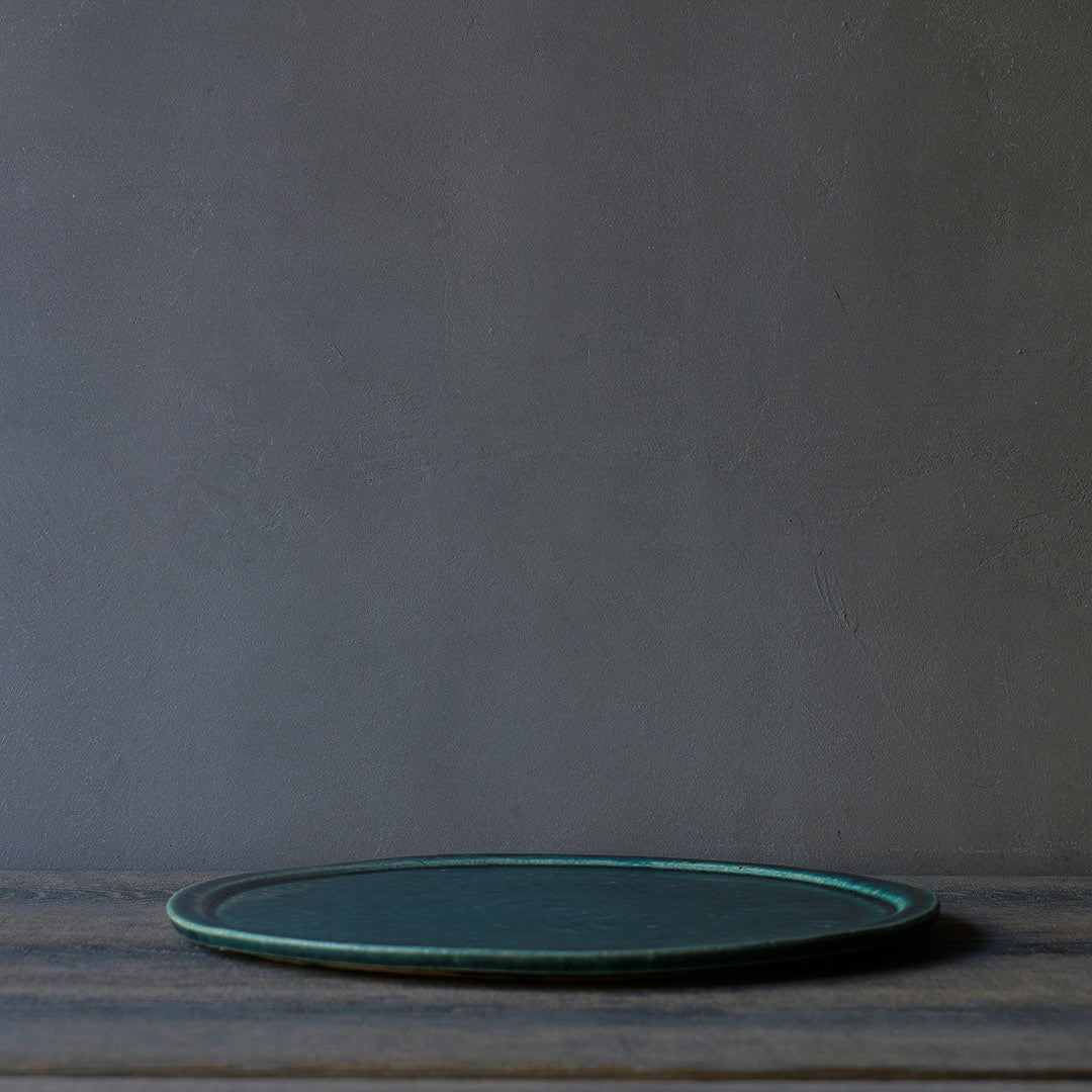 ●24-MS 39 Michikazu Sakai - Oribe Glaze Plate