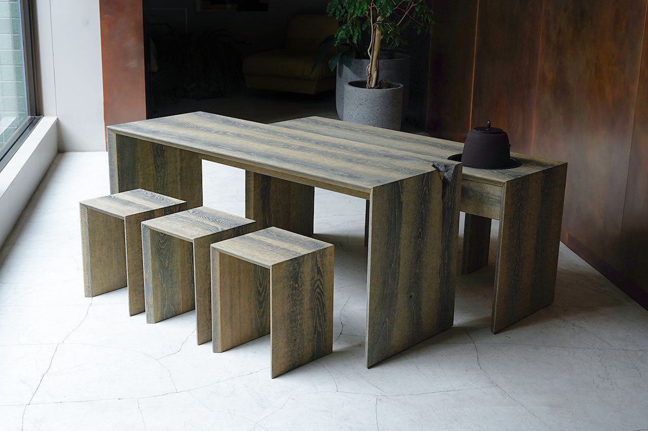 Fuyou Ryurei-joku 7-piece Set (a set of tea service tables and chairs)