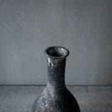 ●25-AF-41 花器（ボトル大）黒・ 銀 A