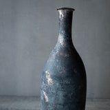 ●25-AF-41 花器（ボトル大）黒・ 銀 A