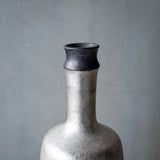 ●25-AF-41 花器（ボトル大）黒・ 銀 B