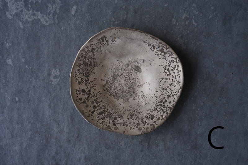 ●23-YI-41 Silver Glaze Small Plate