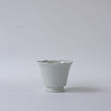 23-43 Shingo Oka White Cup with Foliate Rim