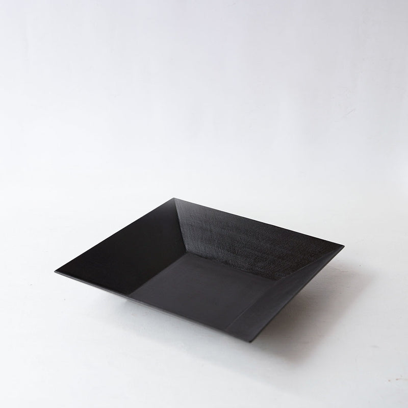 ●23-AA-46 Square-shaped Bowl 24cm Black