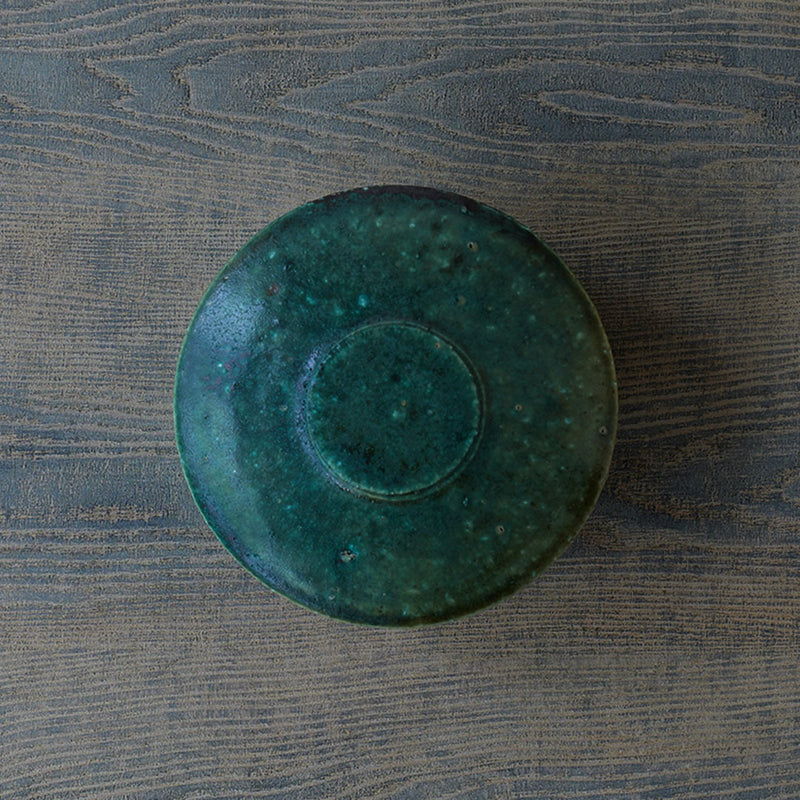 ●24-MS 47 Michikazu Sakai - Oribe Glaze Lidded Container A