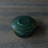 ●24-MS 47 Michikazu Sakai - Oribe Glaze Lidded Container A