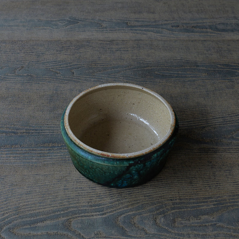 ●24-MS 47 Michikazu Sakai - Oribe Glaze Lidded Container A