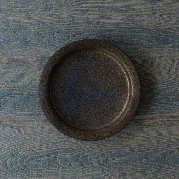 ●24-MS 5 Michikazu Sakai - Manganese Glaze Round Plate A