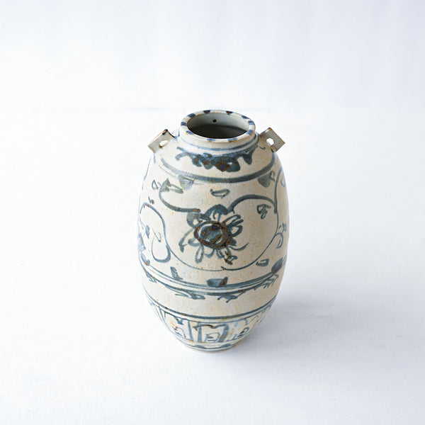 23-A5 Shingo Oka Annan Two-handle Flower Vase