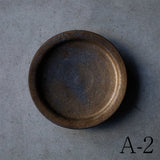 ●24-MS 5 Michikazu Sakai - Manganese Glaze Round Plate A