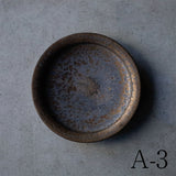 ●24-MS 5 Michikazu Sakai - Manganese Glaze Round Plate A